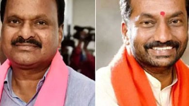BJP Medak candidate M Raghunandan Rao lodges complaint with Chief electoral officer Vikas Raj on Friday, accusing BRS Medak candidate P Venkatrama Reddy of distributing Rs 500 per vote in the constituency.