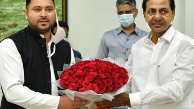 Photos: Telangana CM KCR meets RJD chief Tejaswi Yadav