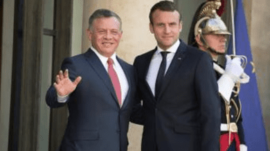 Jordanian king, French President discuss ties, Mideast issues