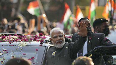 Prime Minister Narendra Modi's roadshow in Delhi