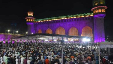 Taraweeh prayers at various mosques in Hyderabad