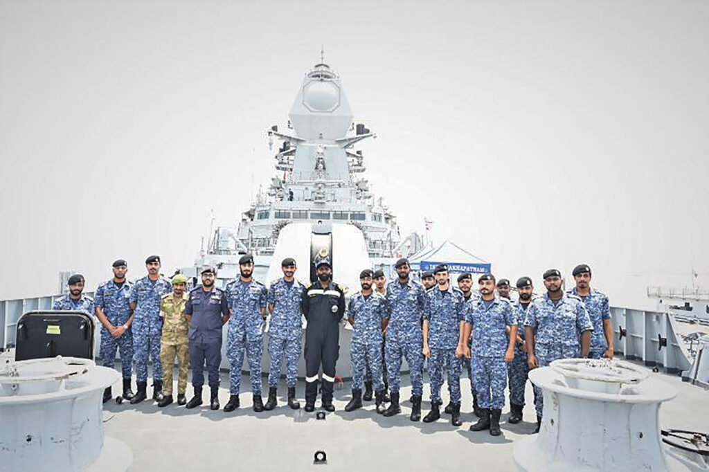 Indian and Bahrain navies professional interactions