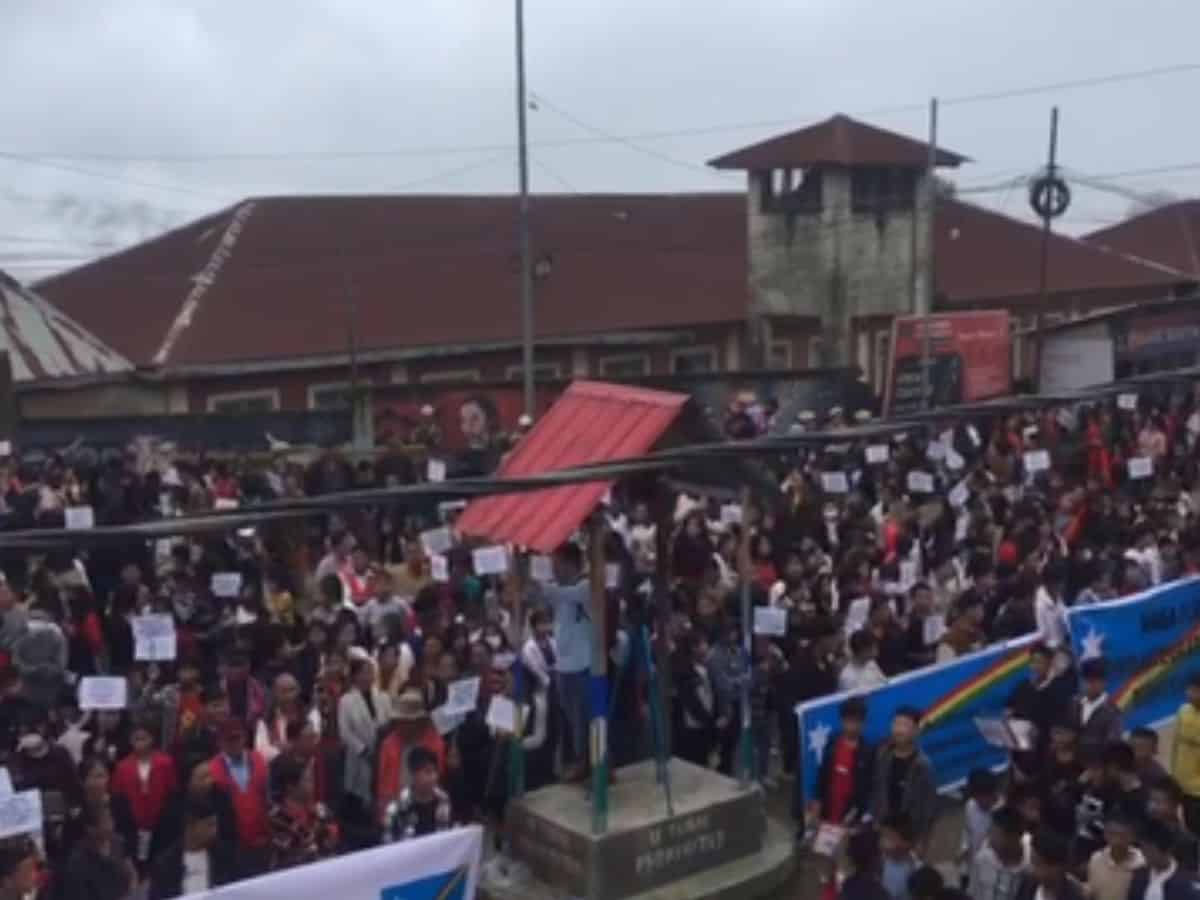 United Naga Council Protest Against Kuki's Demand