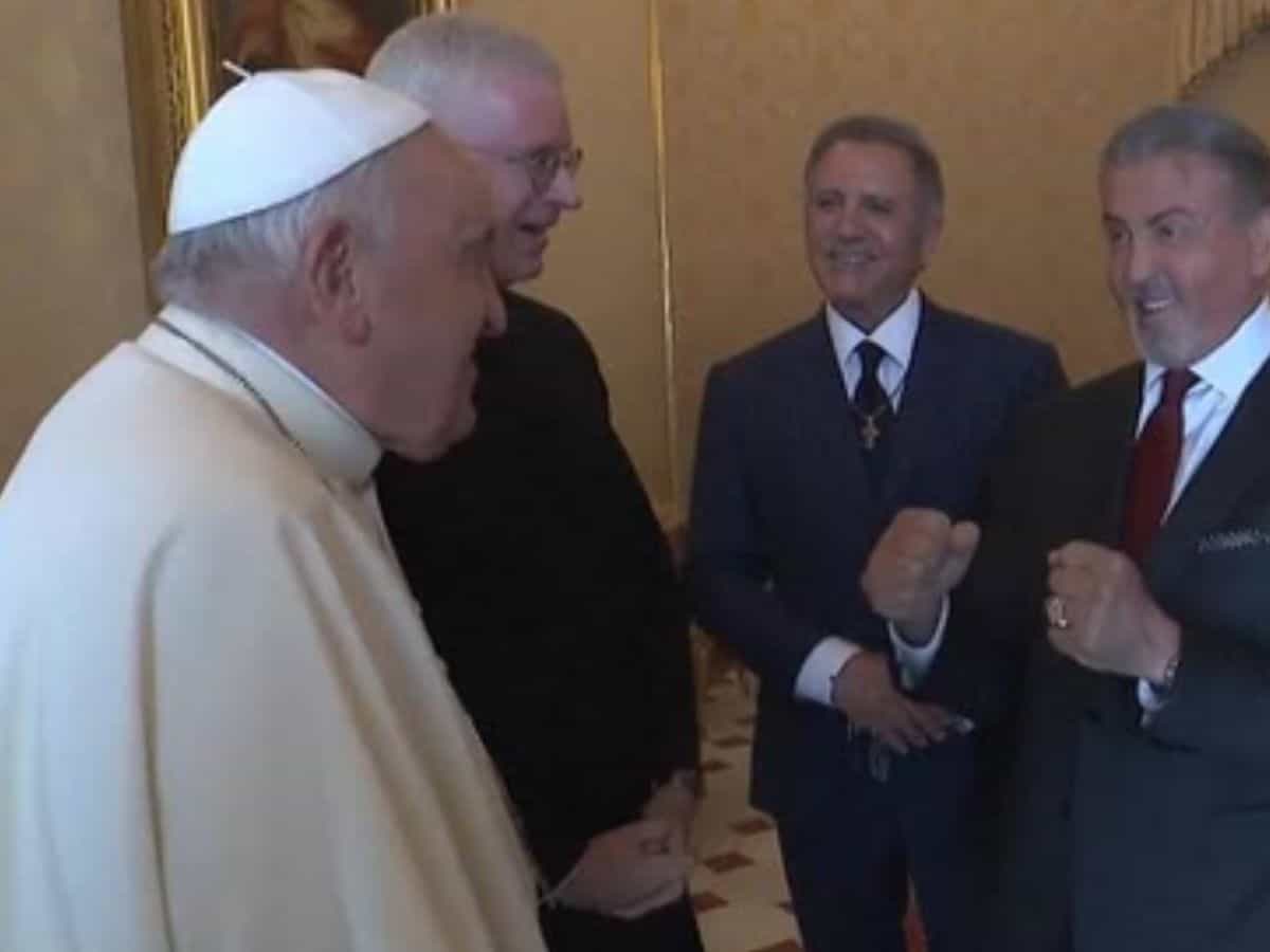 Sylvester Stallone gets a surprise punch from Pope Francis, is 'honoured' by his fan