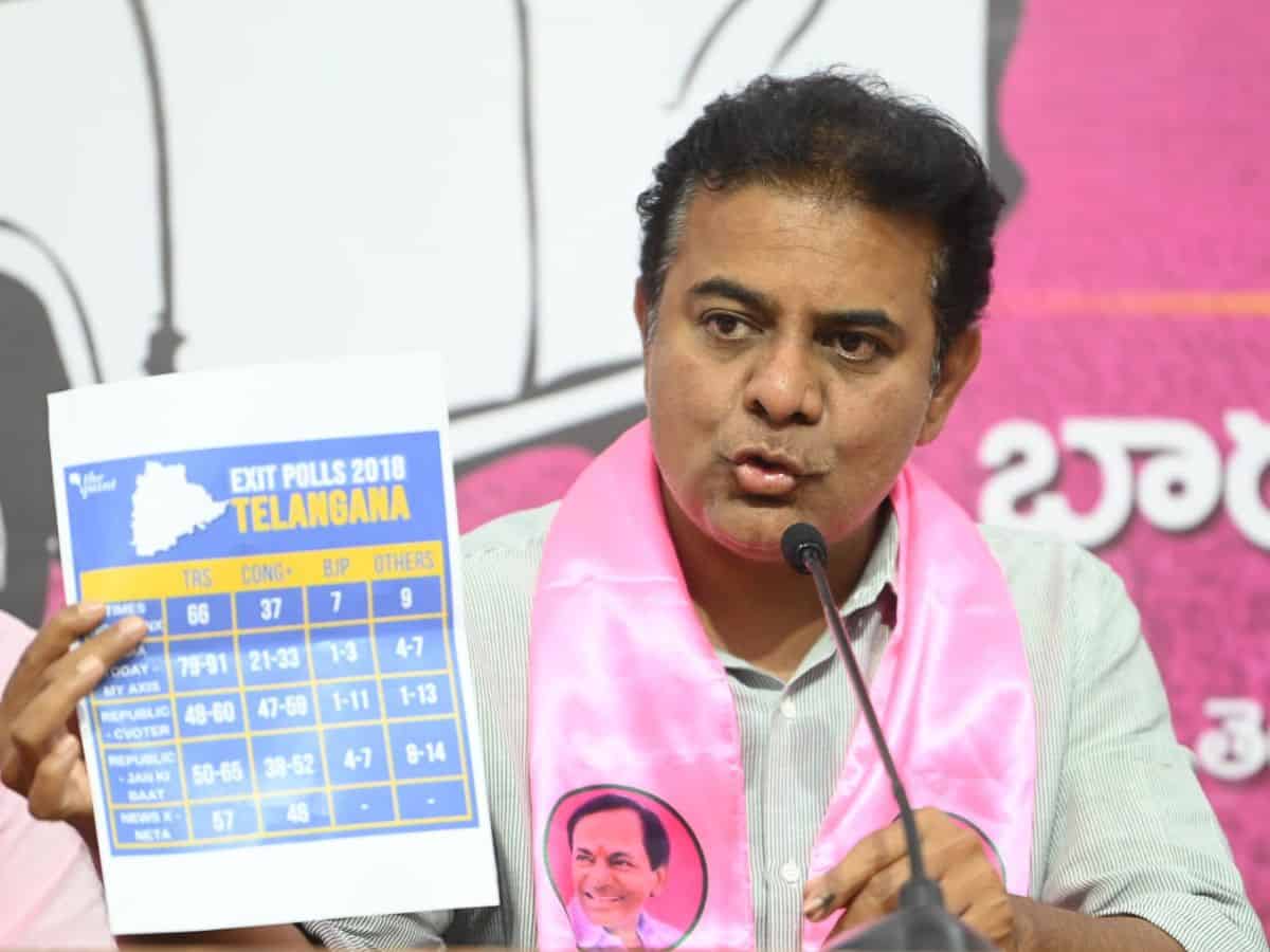 'Exit polls are nonsense, BRS will win', says KTR