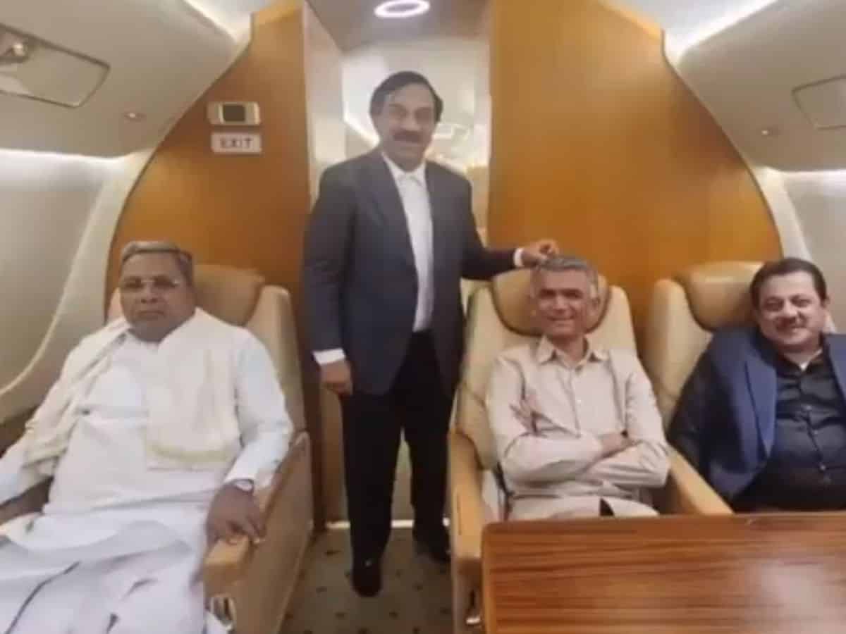 Video of Karnataka CM in luxury jet goes viral, draws sharp reaction from BJP