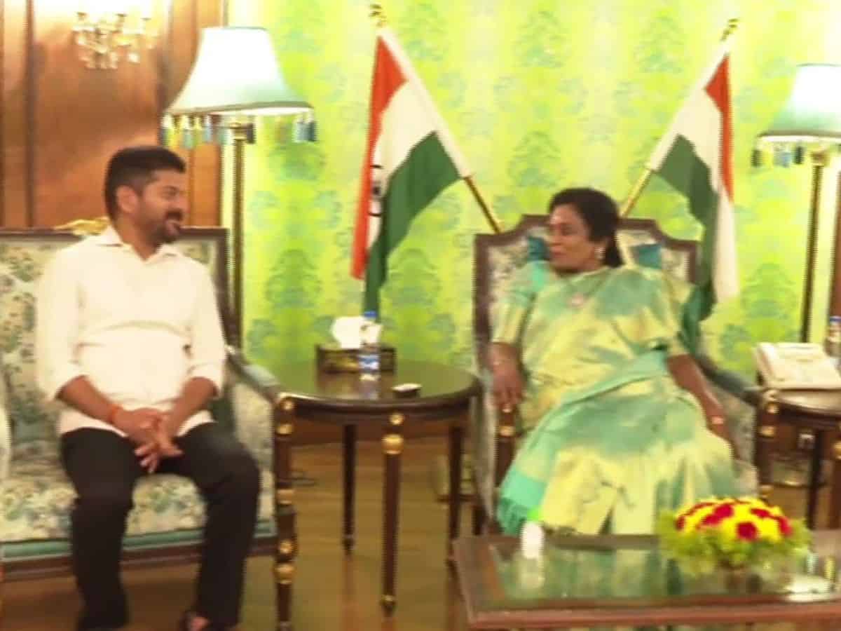 Telangana CM Revanth Reddy meets Governor for New Year greetings