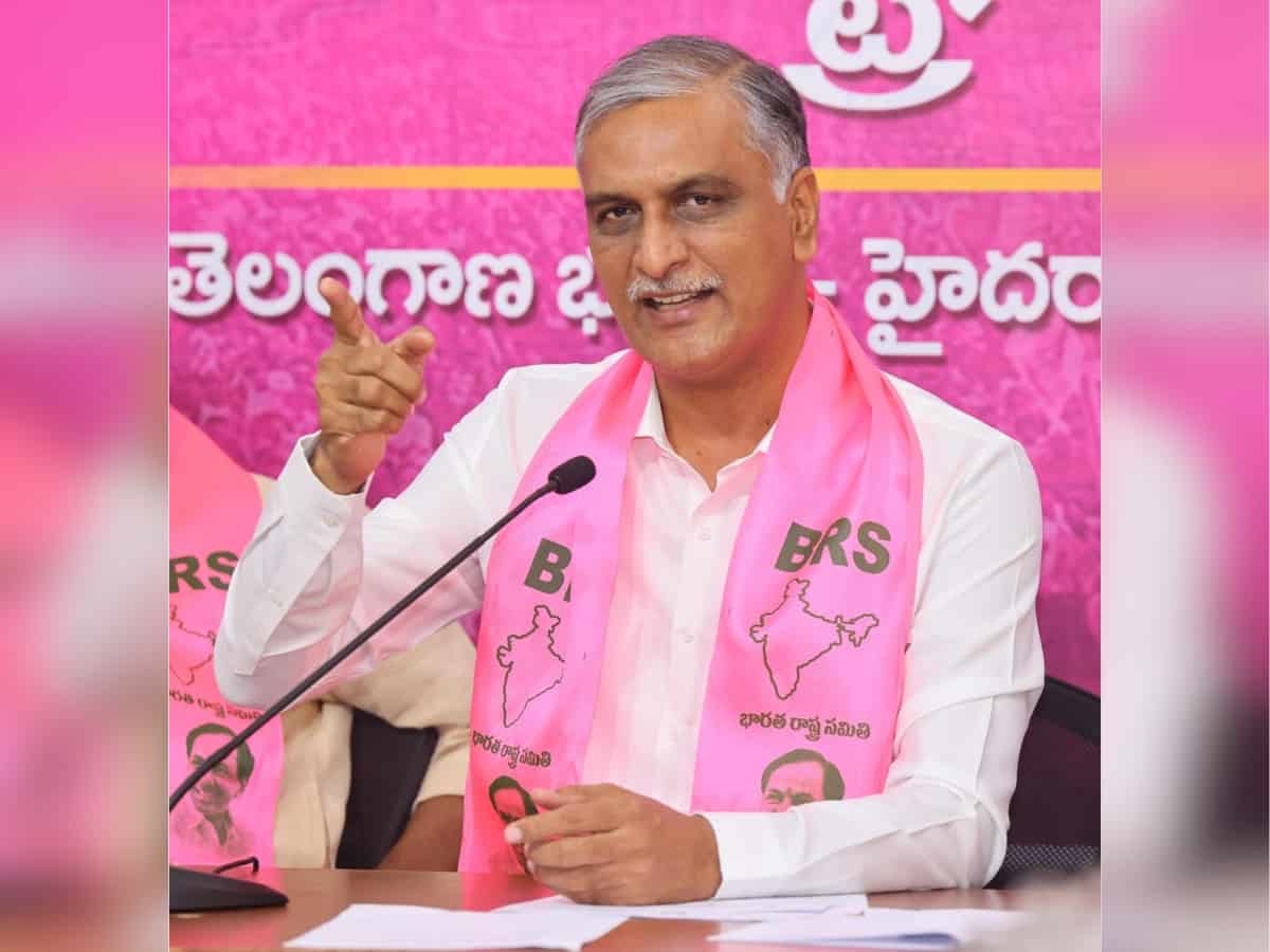 Harish Rao dares Revanth to come to Gun Park with resignation letter on Friday morning