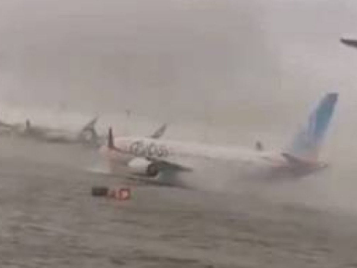 Watch: Dubai Airport runway submerged as heavy rains lash UAE