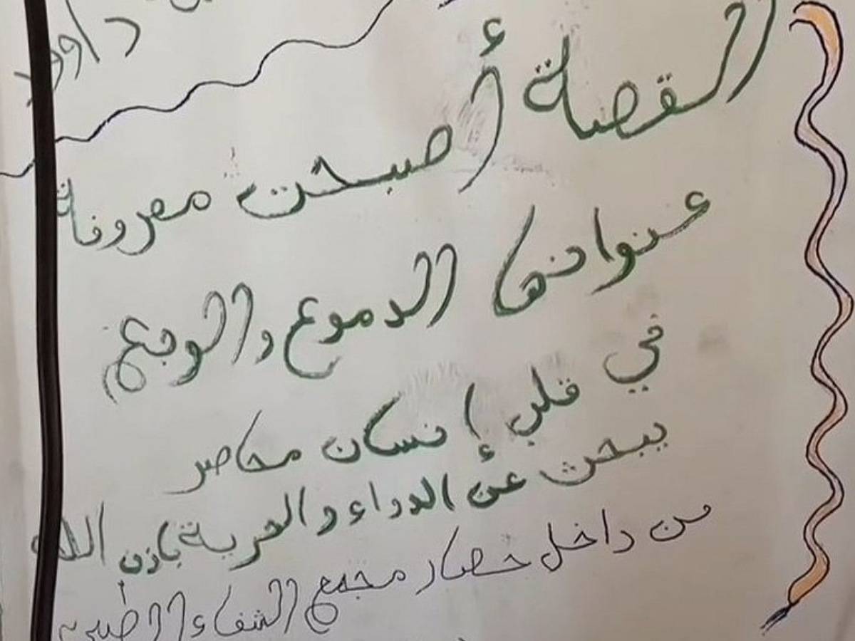 “We will scream until we are heard”, Messages left by besieged Palestinians on walls of Al-Shifa Hospital