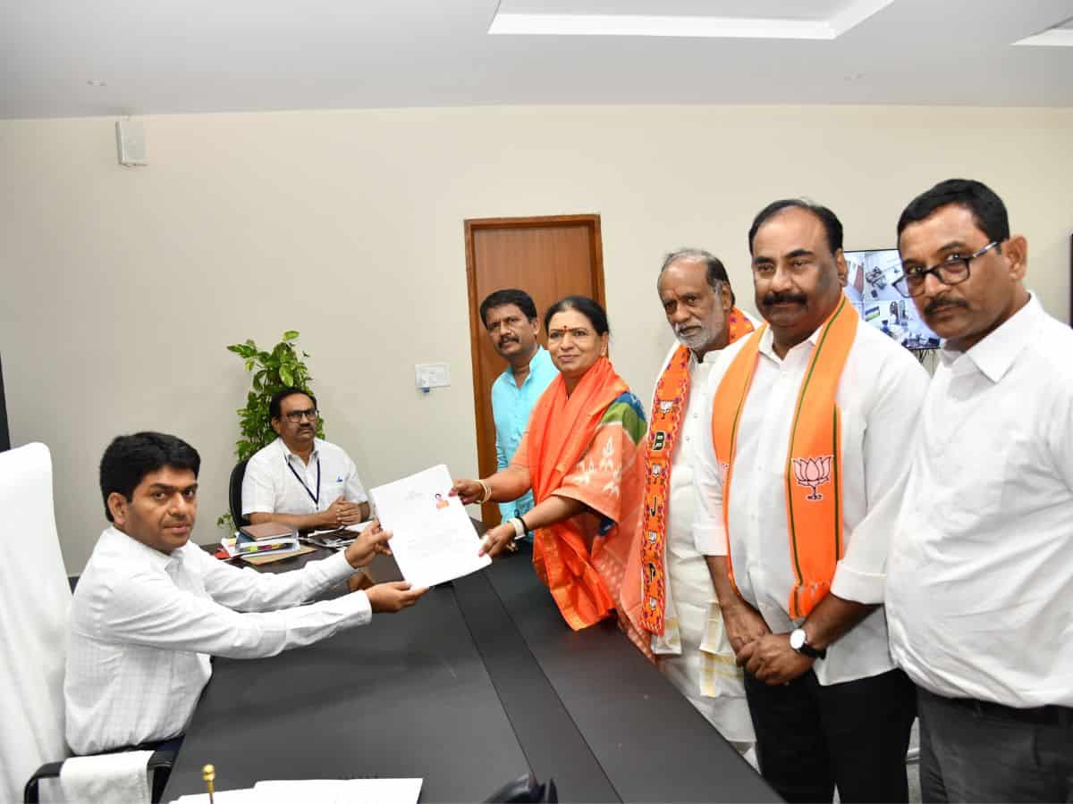 Four BJP candidates submitted their nominations for the Lok Sabha elections in the state on the first day of nominations which began on Thursday.