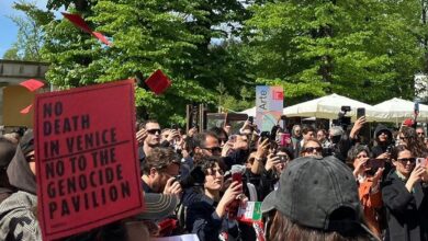 'No to the Genocide Pavilion': Pro-Palestine activist stage protest against Israel at Venice Biennale