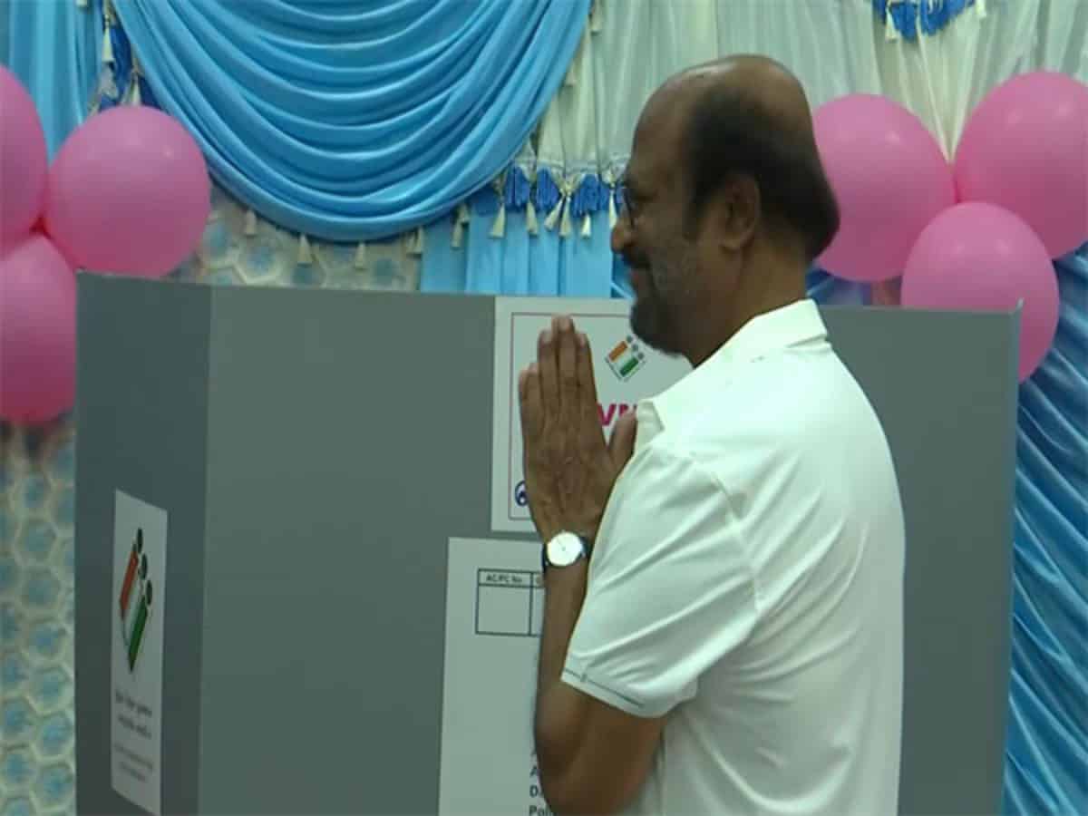 LS Polls 2024: Rajnikanth casts his vote in Chennai