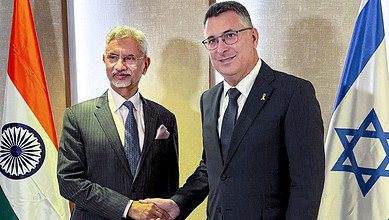 S. Jaishankar with Israel Foreign Affairs Minister Gideon Sa'ar
