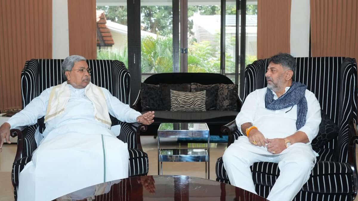 Karnataka CM Siddaramaiah and Dy CM DK Shivakumar