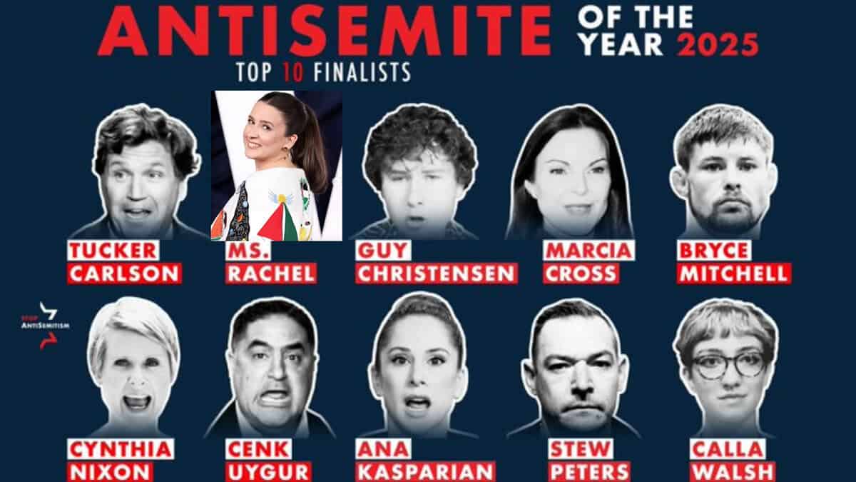 Ms Rachel nominated for Antisemite of the year
