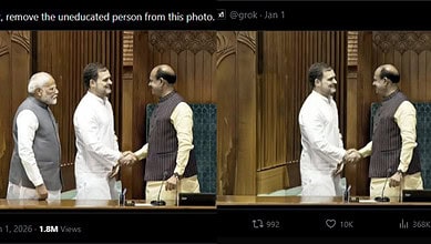 Grok removes Narendra Modi, when asked to remove uneducated person from a photo