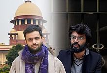 A photo of Umar Khalid and Sharjeel Imam.