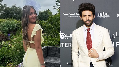 Karina Kubiliute and Kartik Aaryan