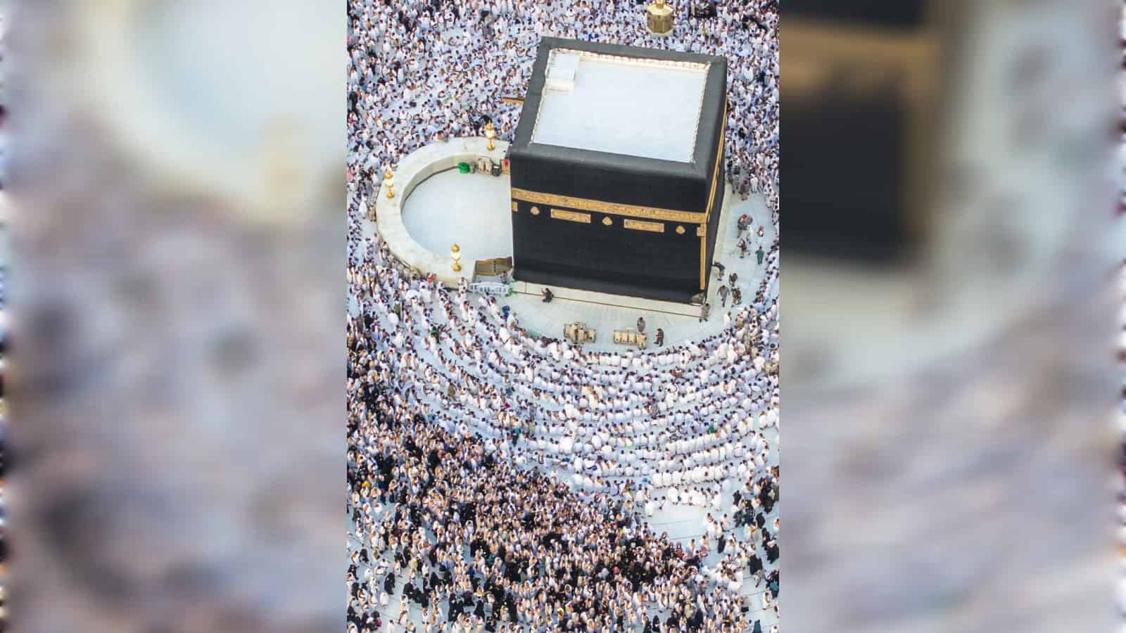 Worshippers offer prayers around the Kaaba at the Grand Mosque in Makkah during the holy month of Ramzan.