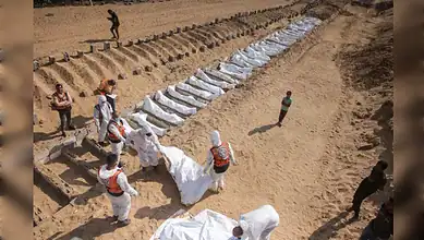 Archaeologists uncover ancient Egyptian mummies during excavation in Egypt.