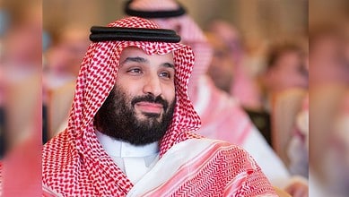 Saudi Crown Prince Mohammed bin Salman attends an official event.