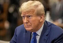 US President Donald Trump addresses a meeting