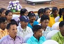 Maoists surrender with 124 weapons before Telangana Chief Minister, highlighting peace efforts.