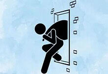 A graphic depiction of a burglar entering a house, symbolising the recent theft by a Nepalese couple in Jubilee Hills, Hyderabad.