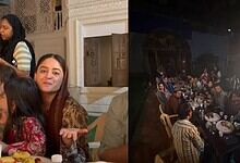 Mahhi Vij hosting Iftar with her team, sharing a peaceful moment during the Ramadan celebration.