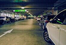 Parking area inside Telangana single screen cinema parking lot.