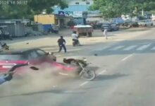 Car and motorcycle collision on Miryalaguda bypass causing injuries and a fatality.