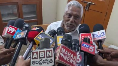 Former Congress leader Jevan Reddy addresses the media