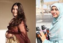 Reem Shaikh praying 5 times a day, dressed modestly in a hijab, emphasizing her religious commitment and.
