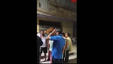 People outside the hospital in Delhi