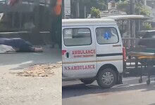 Police shift the dead body to the hospital