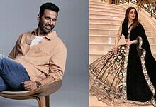 Akshay Kumar and Sridevi in elegant traditional attire for a special event.