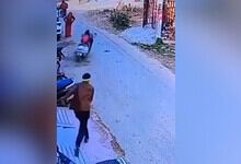 Minor girl rides bike
