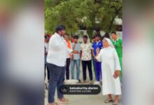BJP Kalwakurthy President Deo confronts a teacher