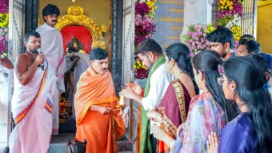 Telangana Chief Minister A Revanth Reddy at Lord Anjaneya Swamy Temple in Kondareddipalle