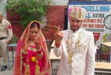 J&K: Couple cast vote on their marriage day in Kathua