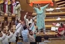 BJP councillors dancing