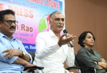 Harish Rao alleged that certain national parties were raising the demand for the continuation of Hyderabad as the common capital for ten more years.