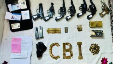 Arms including police revolver and foreign-made guns seized by CBI