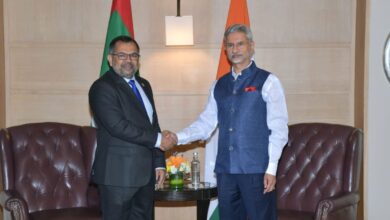 EAM S Jaishankar with Maldivian counterpart Moosa Zameer