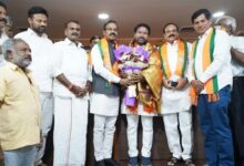 Sitting Peddapalli MP Venkatesh Neta joins BJP