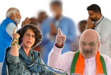 Priyanka Gandhi and Amit Shah