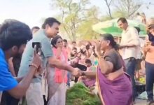 Woman farmer demands KTR in Sircilla, video viral