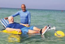Free 'floating chair' service launched at Sharjah beech
