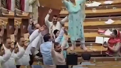 BJP councillors dancing